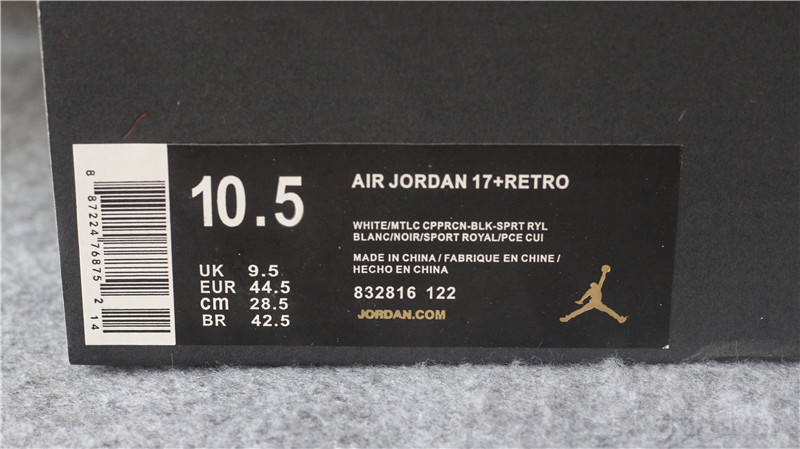 Authentic Air Jordan 17 XVII Copper 2016 Retro
